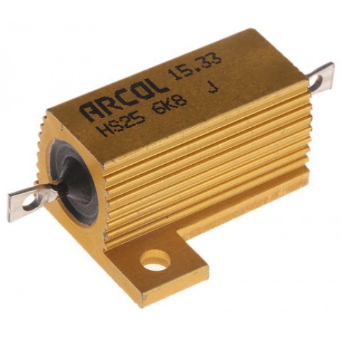 HS 25W 6K8 J HEATSINK RESISTOR 5% 